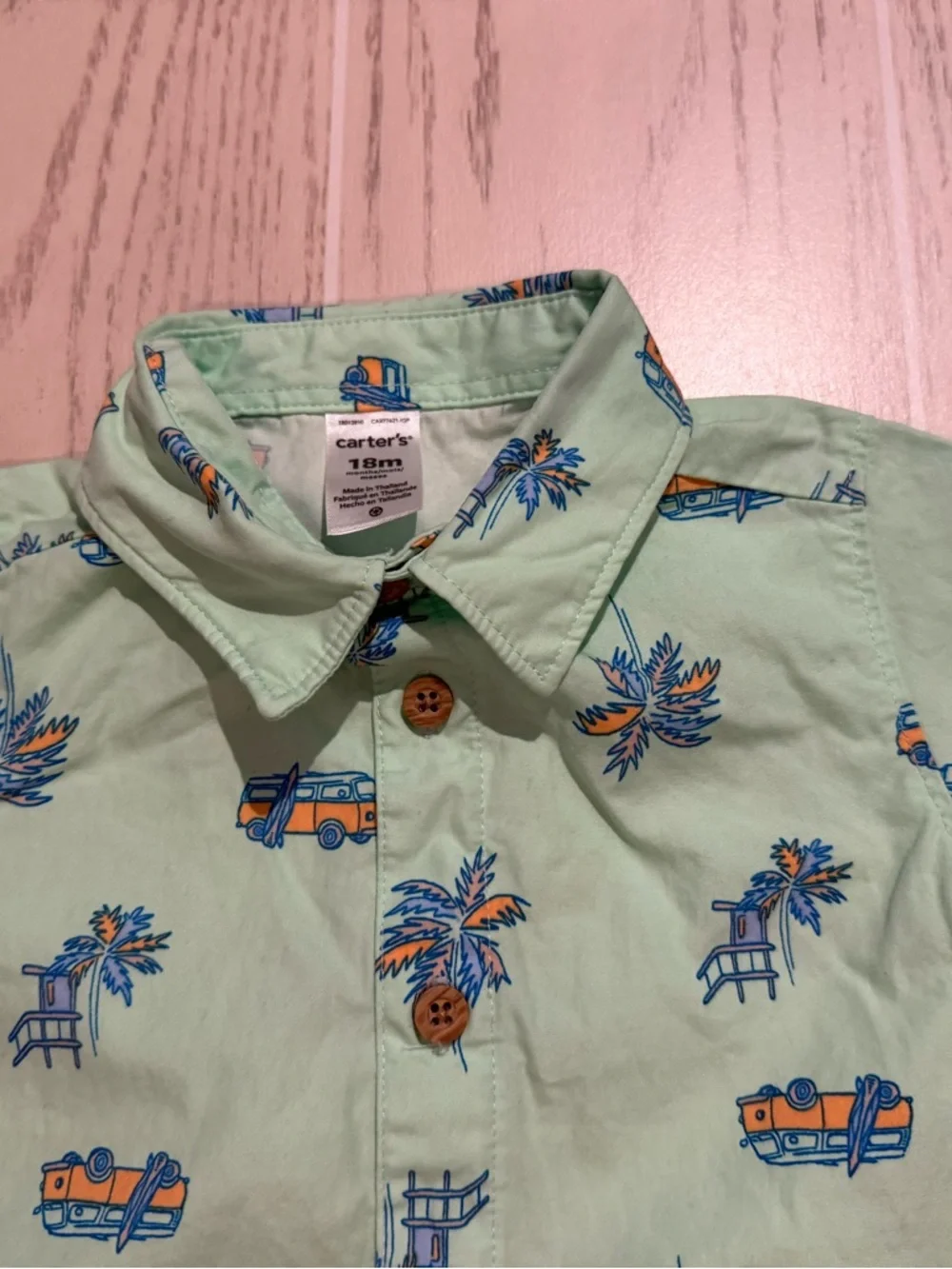 Carter’s‎ Baby Boy 18M Romper Bundle 2 Shortall Outfits Shark Tropical EUC